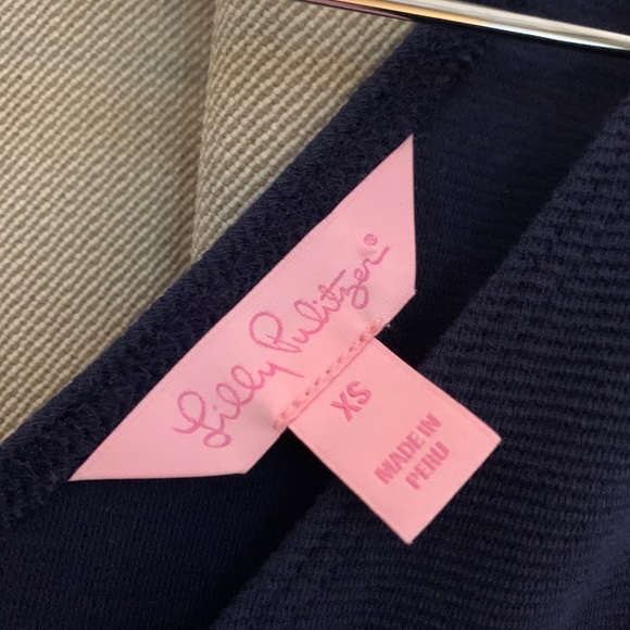 Lilly Pulitzer Dahlia Fit & Flare Navy Dress - Picture 8 of 9